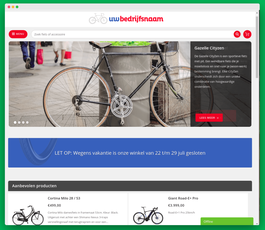 Tijdelijke mededeling op uw homepage zetten?